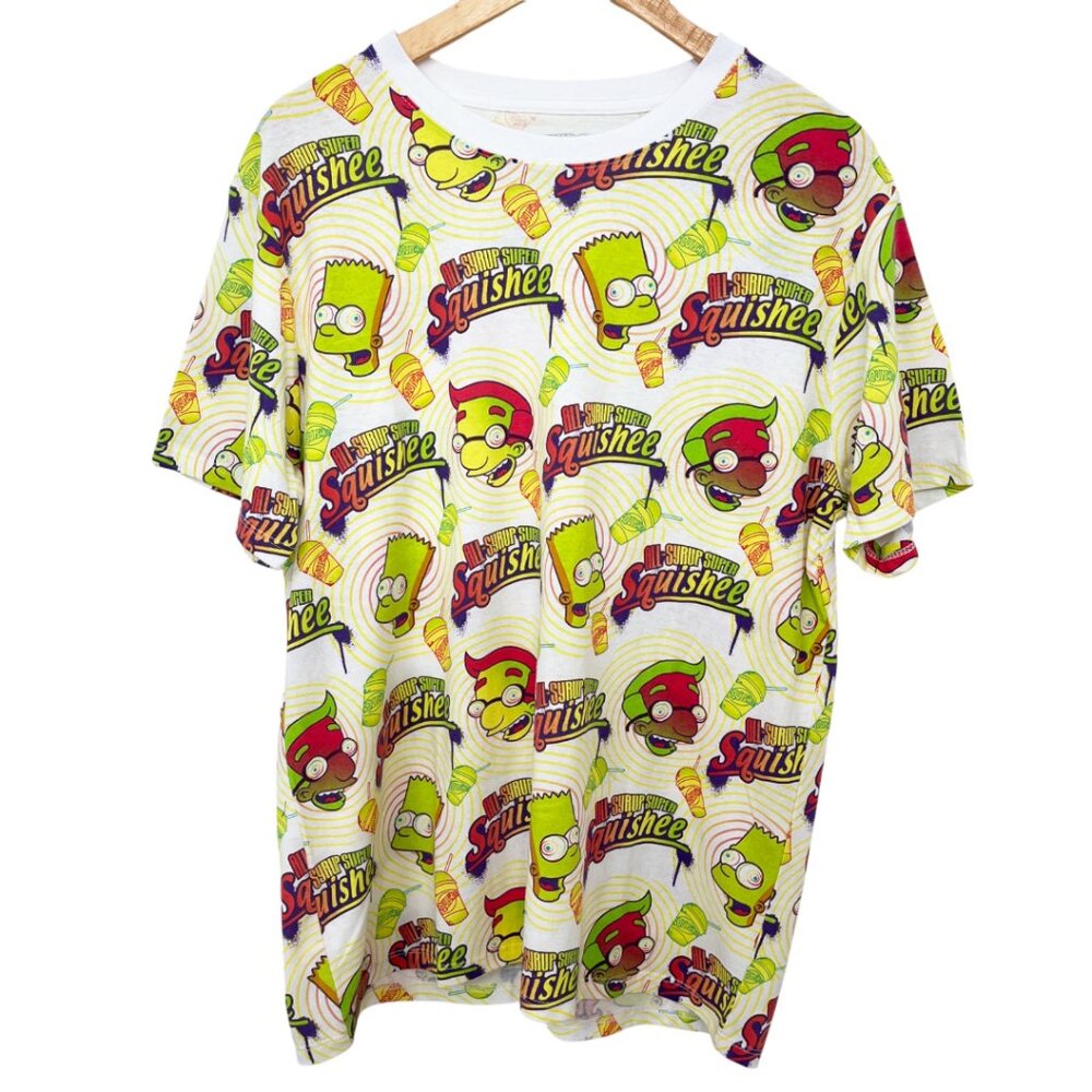 The Simpsons Bart Squishee Men's Graphic T-Shirt Large NWT